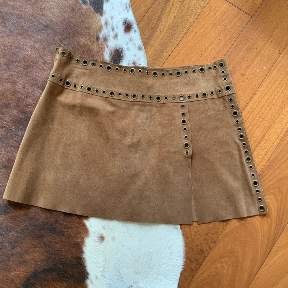 Dolce & Gabbana Leather Mini Skirt